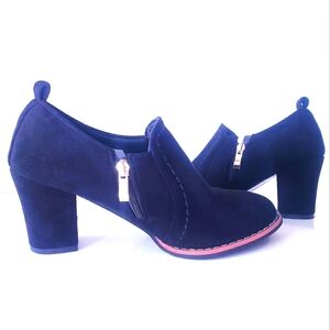 Black Block Heel Booties